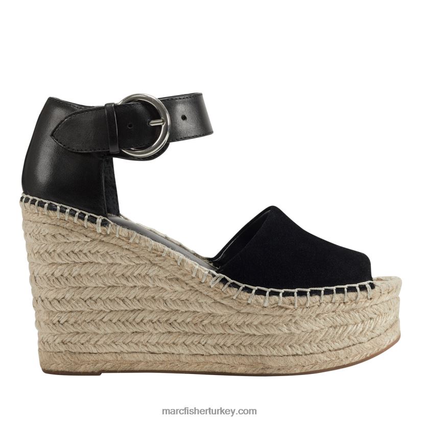 kadınlar alida espadrille kama sandalet Marc Fisher siyah 8FVTXP191
