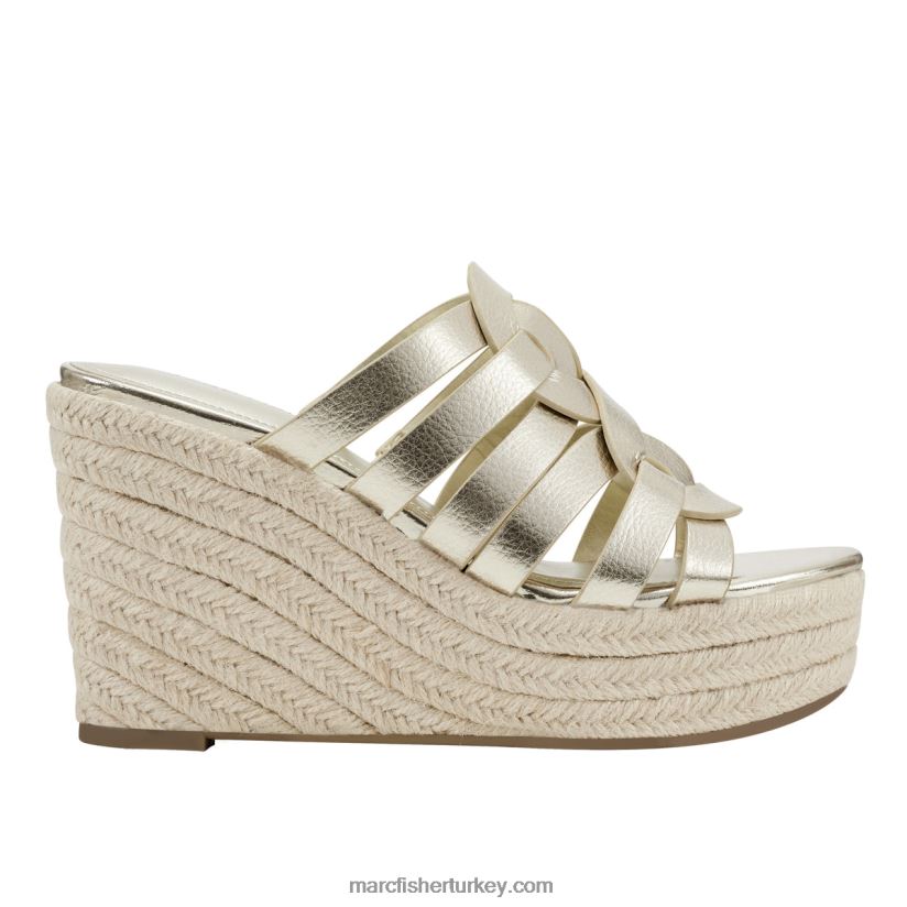 kadınlar cazzie espadrille kama sandalet Marc Fisher altın 8FVTXP246