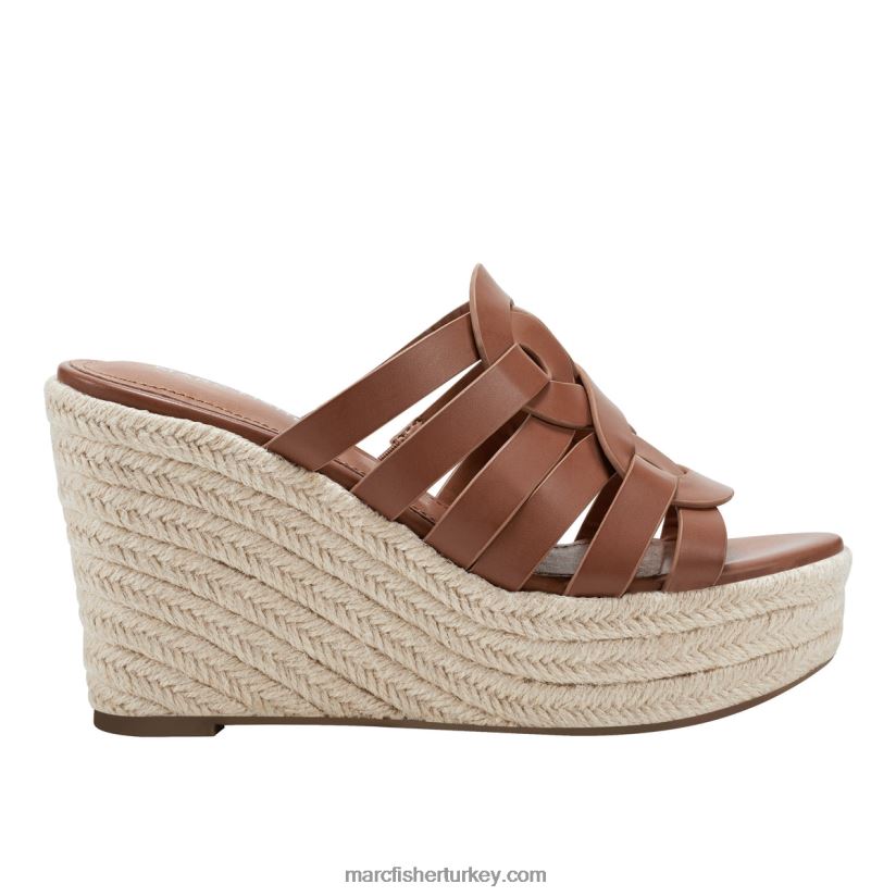 kadınlar cazzie espadrille kama sandalet Marc Fisher koyu doğal 8FVTXP227