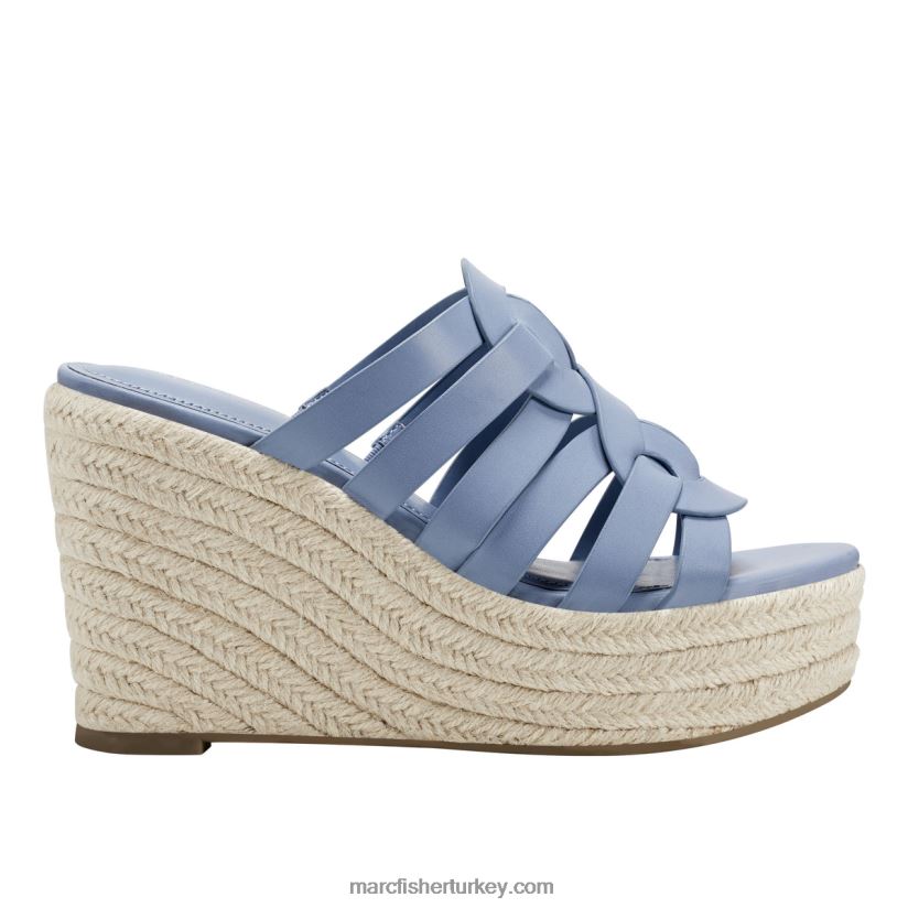 kadınlar cazzie espadrille kama sandalet Marc Fisher orta mavi 8FVTXP259