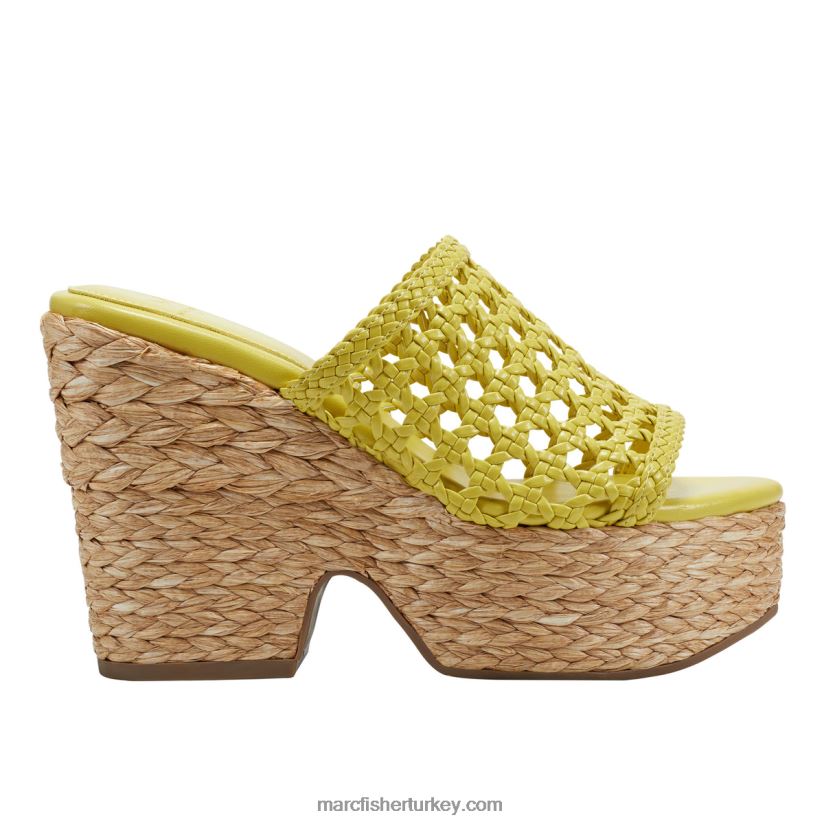 kadınlar hollis espadrille platform sandalet Marc Fisher sarı 8FVTXP238