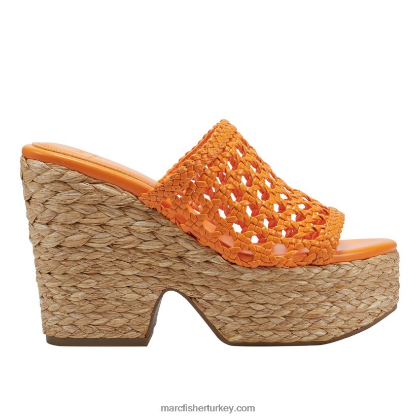 kadınlar hollis espadrille platform sandalet Marc Fisher turuncu 8FVTXP232