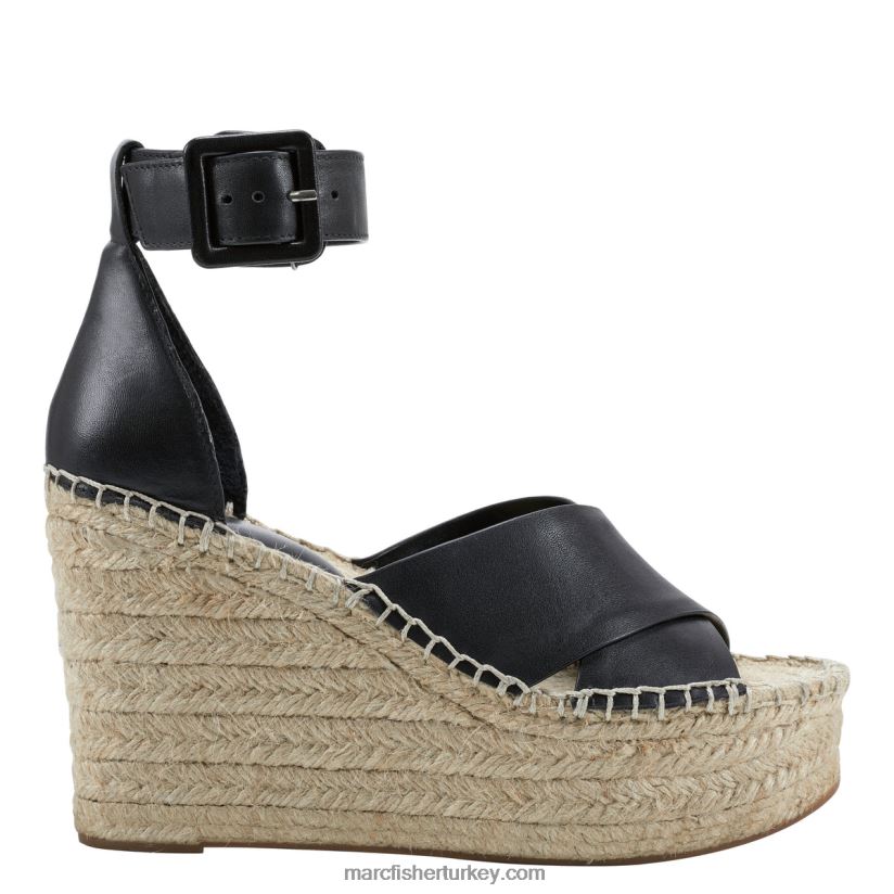 kadınlar mümkün espadrille kama sandalet Marc Fisher siyah 8FVTXP200