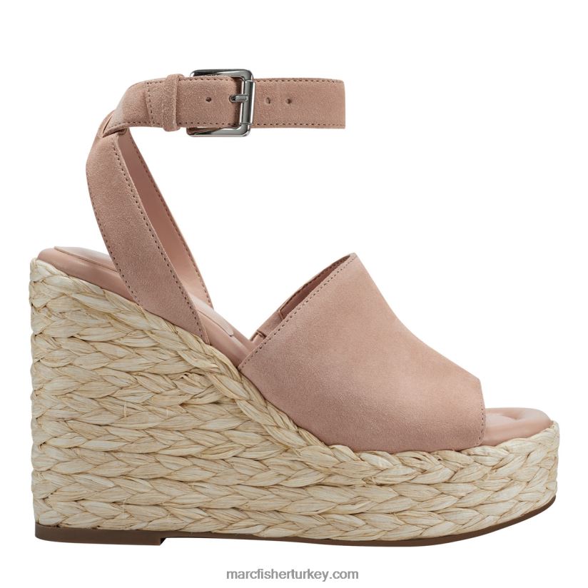 kadınlar nelly espadrille kama sandalet Marc Fisher açık pembe süet 8FVTXP222
