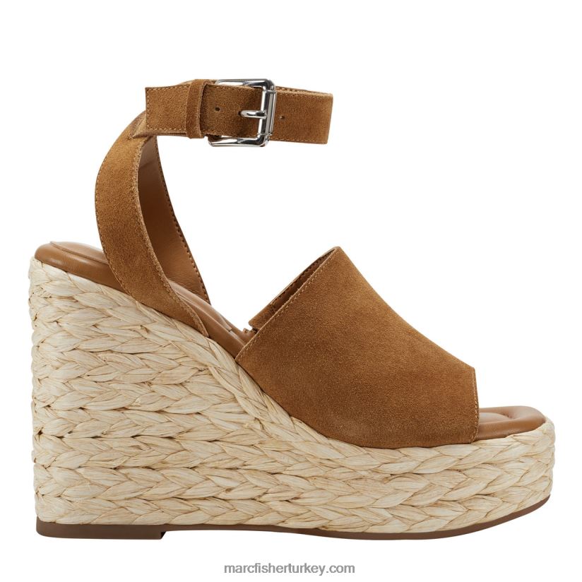 kadınlar nelly espadrille kama sandalet Marc Fisher orta doğal süet 8FVTXP221