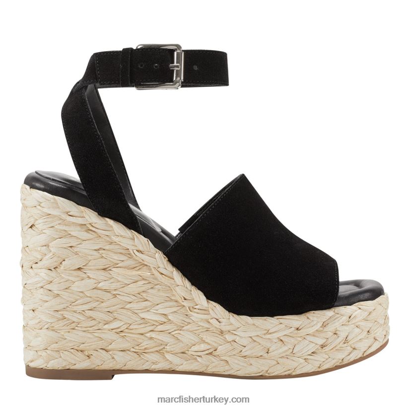 kadınlar nelly espadrille kama sandalet Marc Fisher siyah 8FVTXP210