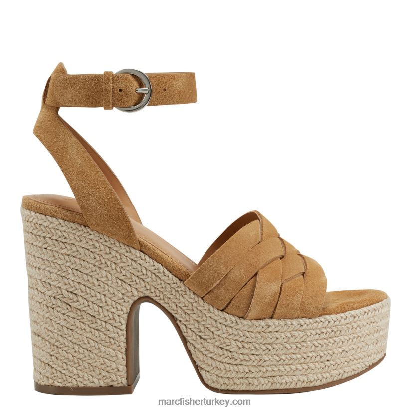 kadınlar oaten espadrille platform sandalet Marc Fisher doğal 8FVTXP205
