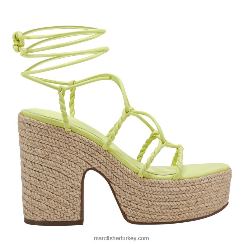 kadınlar oliver espadrille platform sandalet Marc Fisher açık yeşil 8FVTXP257