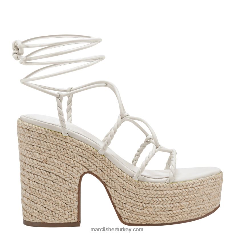 kadınlar oliver espadrille platform sandalet Marc Fisher fildişi 8FVTXP198