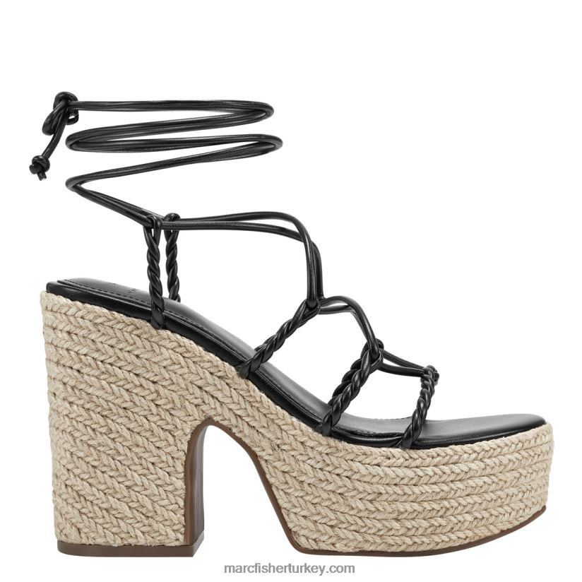 kadınlar oliver espadrille platform sandalet Marc Fisher siyah 8FVTXP212