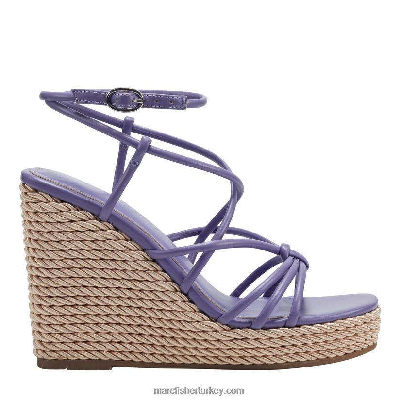 kadınlar zarah strappy espadrille kama sandalet Marc Fisher mor 8FVTXP249
